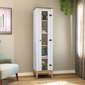 Cristaleira - Colonial 450cm x 1800cm x 405cm 1 Porta Mel / Branco