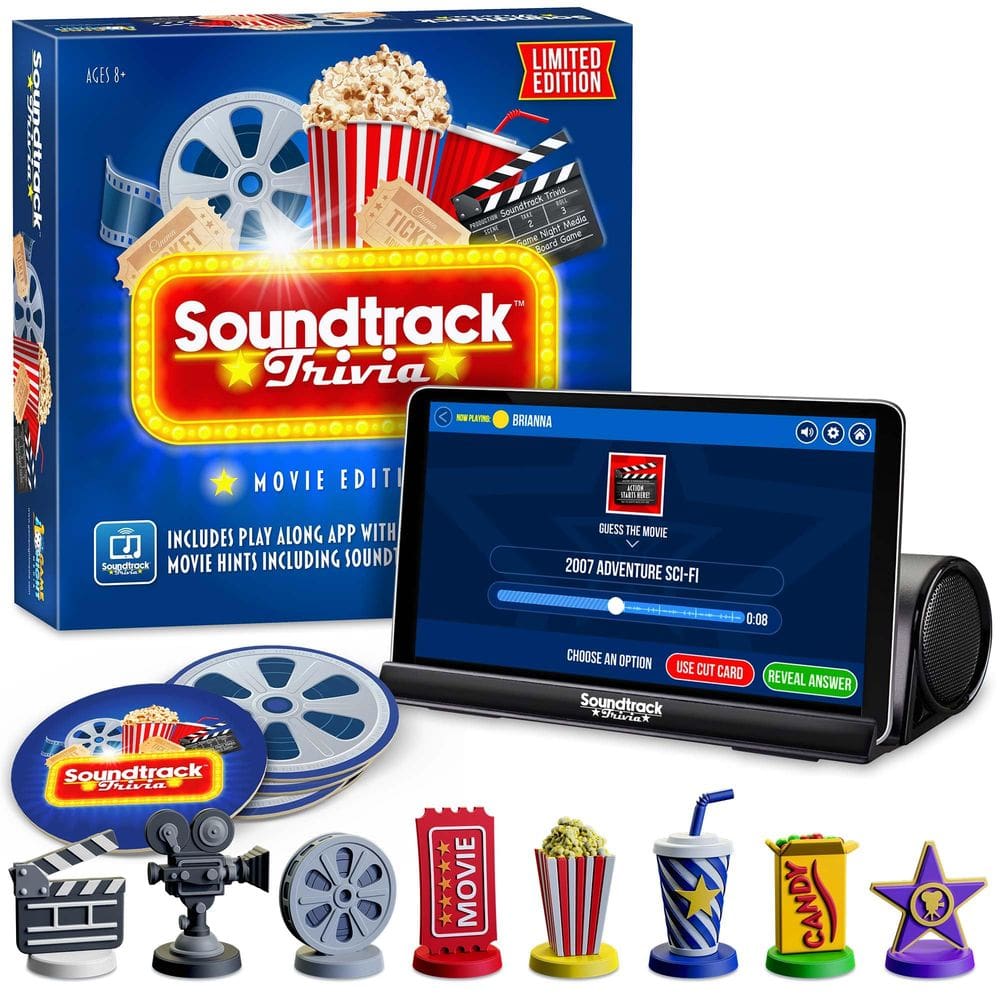 Edição limitada da trilha sonora de jogos de tabuleiro Trivia com Bluetooth