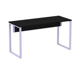 Mesa Escritório P25 TUB Pandin 150 cm (Larg) x 70 cm (Prof) Tampo MDP Preto Pé Aço Tubular Lilás