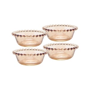 Conjunto 4 Bowls Cristal Pearl âmbar 12x4cm 28228 - Wolff