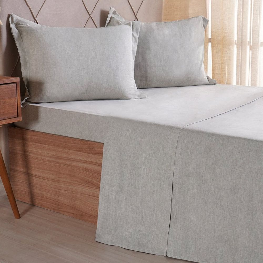 Jogo de Cama Queen 4 Pçs lIne Stile 100% Poliéster 158x198x35cm