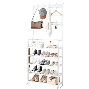 Guarda Roupa Organizador Arara 5 Prateleiras Cabideiro Rack Sapateira Bolsa Brinquedos Sapatos