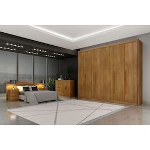 Guarda Roupa Casal 6 Portas 8 Gavetas Orfeus-cumaru Móveis Novo Horizonte