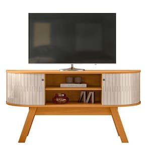 Rack Bancada Atlanta Cinamomo Off White Para Tv Até 55 Madetec Cinamomo Off White