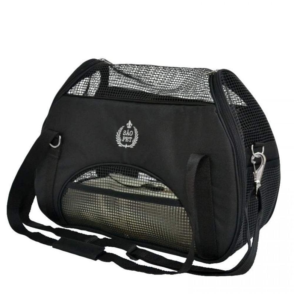 São Pet Bolsa Atenas Para Cães E Gatos Preta
