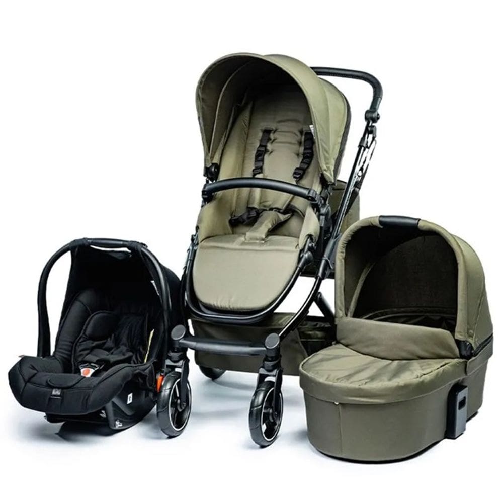 Kit Carrinho Moisés COMO 4 com Bebê Conforto + Bolsa Olive (Verde) - ABC Design