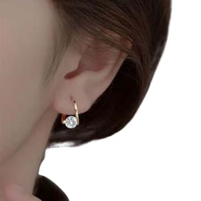 Brinco Feminino Par Pequeno Strass Luxo Tendência Brilho