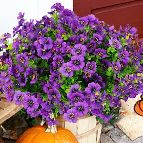 Flores artificiais Trytuny Resistente a UV Fake Silk Purple x20