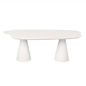 Mesa de Jantar 198x122 Cone Orgânica Nuvem cor Branca