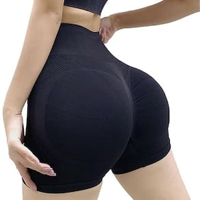 Short Levanta Bumbum Academia Treino Pilates Yoga Musculaçao Exercicio Em Casa Cintura Alta Modelador Corpo