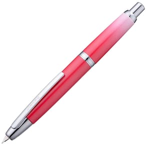Caneta-tinteiro Jinhao 10 sem tampa com ponta fina vermelha gradiente em caixa