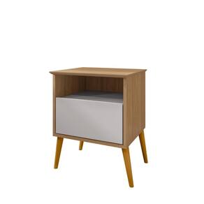 Mesa De Cabeceira Cancun 1 Gaveta Cinamomo Off White Bechara