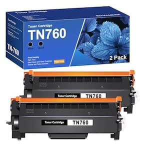 Cartuchos de toner ECHALLENGE TN760 TN-760 de alto rendimento (2 pretos)