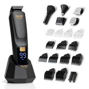 Kit de higiene 21 em 1 para aparador de barba OLOV For Man com dock USB