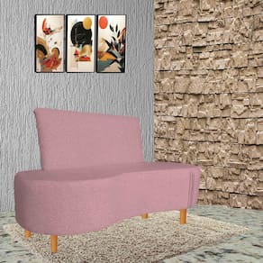 Poltrona Feijão Organico Pes Palito 140 Rosa