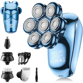 Barbeador elétrico SHPAVVER 5 em 1 impermeável para homens carecas