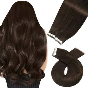 Fita adesiva em extensões de cabelo Moresoo 40 peças 100g 45cm marrom