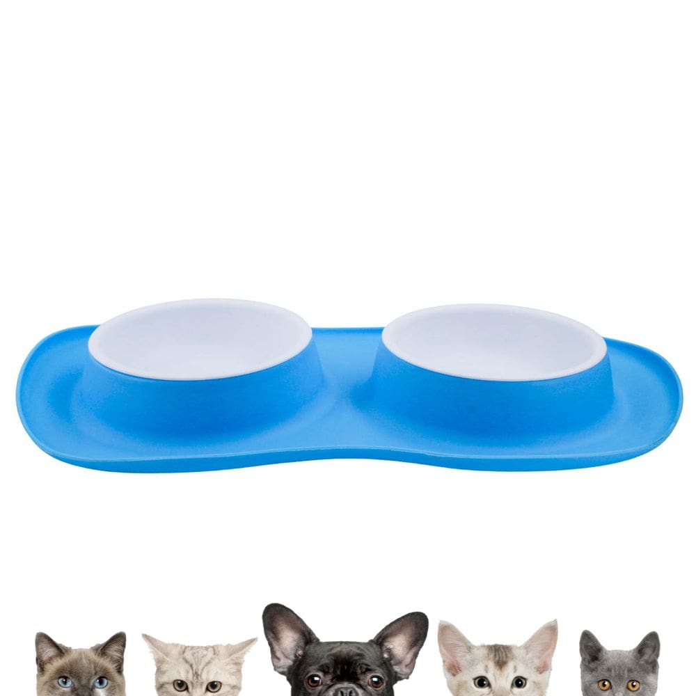 Comedouro Duplo para Ração e Água de Cachorro