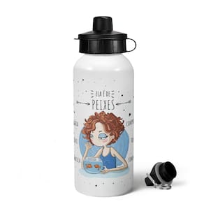 Garrafa Squeeze MQ Signos - Ela é de Peixes - 600ml