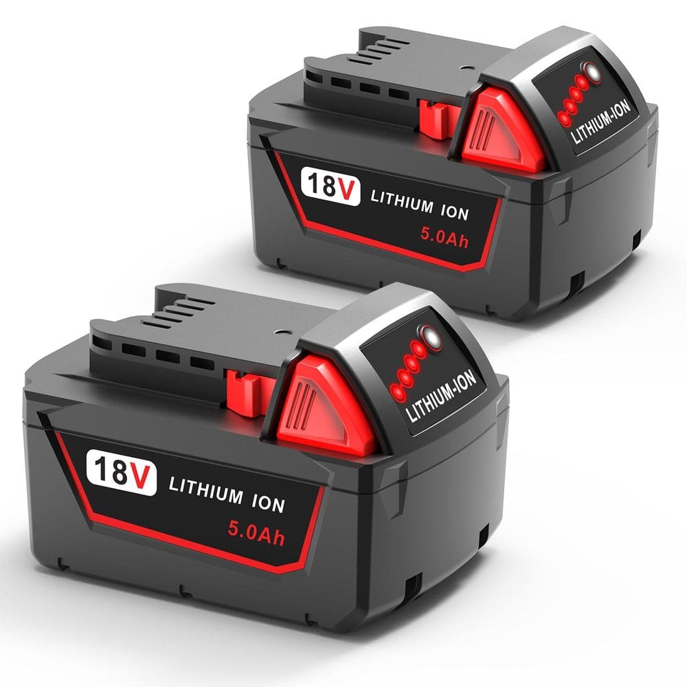Bateria FORBETER 18V 5.0Ah de substituição Milwaukee M18, pacote com 2