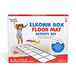 Conjunto de atividades hand2mind Elkonin Box Floor Mat com guia de atividades