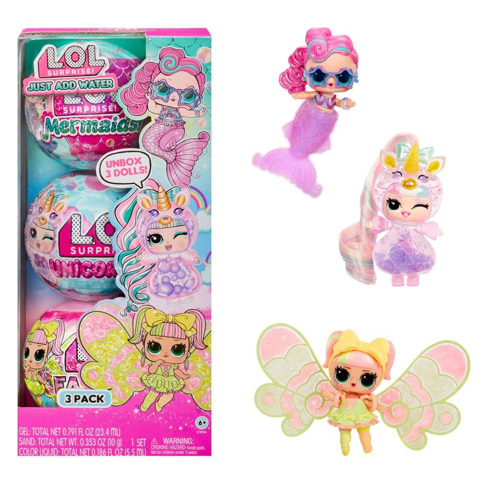 Toy L.O.L. Surprise! Pacote de 3 Tots Just Add Water com 3 bonecos