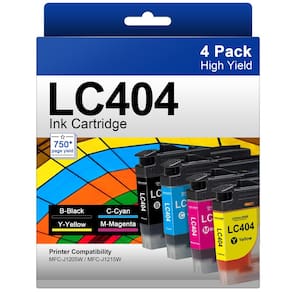 Cartuchos de tinta ECHALLENGE LC404 compatíveis com Brother LC404