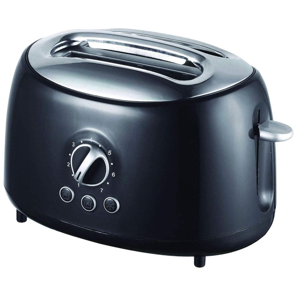 Torradeira Elétrica de 2 Fatias com 7 Níveis de Tostagem, Aço Inoxidável, 800W, 110v, BRENTWOOD TS 270BK, Preto