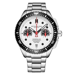 Relógio Masculino Stuhrling 4016.2 Quartzo 42mm com Cronógrafo, Prata