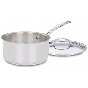 Panela Antiaderente com Tampa de Vidro, 3 Litros, Aço Inoxidável, Cuisinart 7193 20