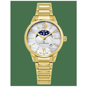 Relgio masculino suo Stuhrling A204B05 Vassilis, com pulseira em couro, resistncia gua e design clssico
