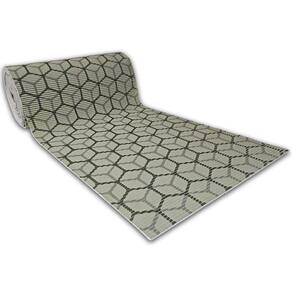 Tapete Passadeira Capacho Emborrachada Antiderrapante 0,65x1,00 Cubos Verde