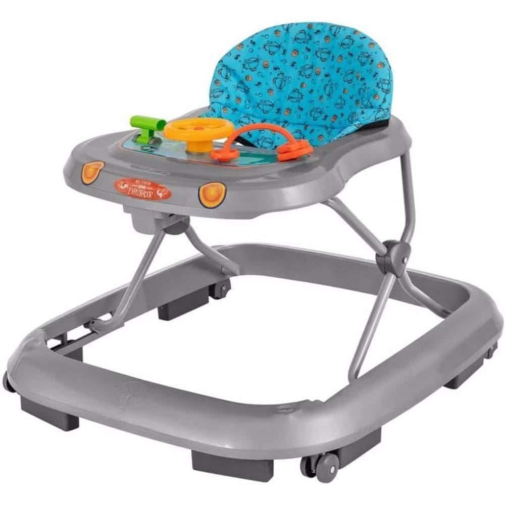 Andador Anda Já Infantil Musical Bebê Tutti Baby Cinza Acqua