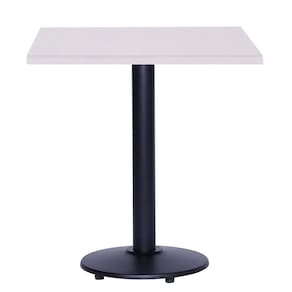 Mesa Zeta 77,50 cm (Altura) com Tampo em MDP Quadrado 80 cm Branco