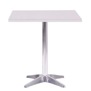 Mesa Delta 76,50 cm (Altura) com Tampo em MDP Quadrado 70 cm Branco
