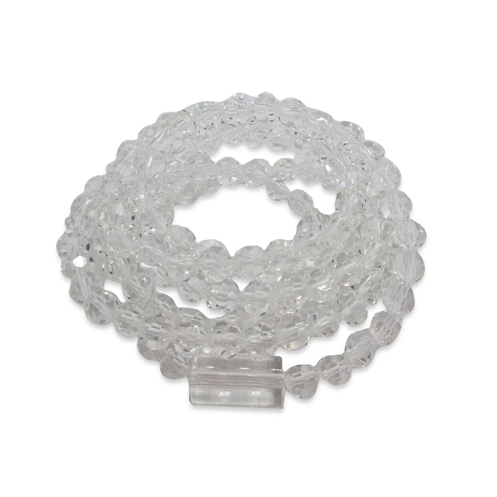 Guia Cristal 147 Contas Trasnparente Cristal 60 cm Umbanda