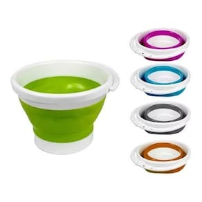 Balde Retrátil com Alça Silicone Flexível 10 Litros Limpeza