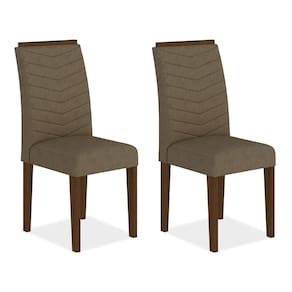 Conjunto 2 Cadeiras Lisboa Imbuia/ Cappuccino - Móveis Arapongas