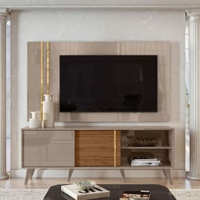 Conjunto Painel E Rack Terminus Fendi Naturale
