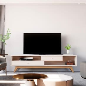 Rack Para Tv 75 Polegadas Albuquerque Off White