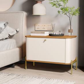Cômoda Pequena Irondale Off White Nature Dourado