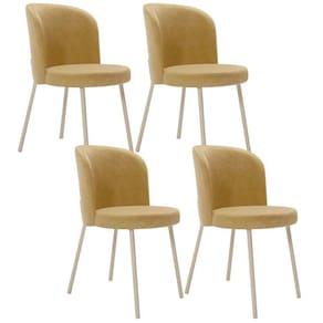 Kit 4 Cadeiras Sala De Jantar Estofada Gavi Arena L02 Couríssimo Fendi Lyam Decor