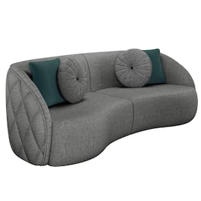 Sofá 3 Lugares Para Sala Living Olimpo 288 Cm M03 Linho Produto Lyam Decor