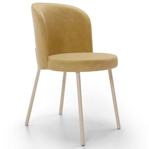 Cadeira Para Sala De Jantar Cozinha Estofada Gavi Arena L02 Couríssimo Fendi Lyam Decor