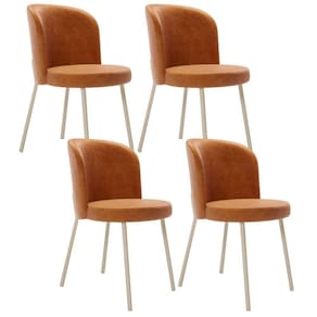 Kit 4 Cadeiras Sala De Jantar Estofada Gavi Arena L02 Couríssimo Canela Lyam Decor