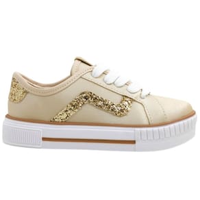 Tênis Infantil Menina Casual Clássico Dia a Dia Escola Passeio com Glitter Conforto Molekinha 2565.109
