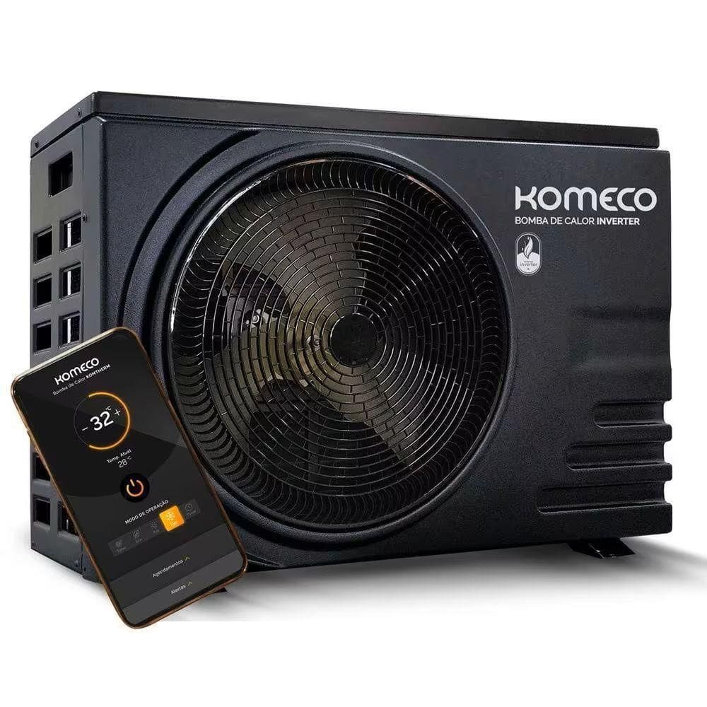 Trocador De Calor Inverter Wi-fi Para Aquecimento De Piscinas Até 60 Mil Litros Komeco - Kobc 060qc G1