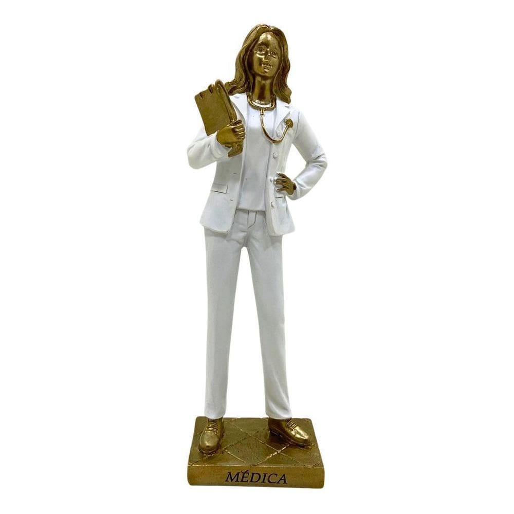 Figura Decorativa Estatueta Mulher Médica 24 X 8 X 5 Cm