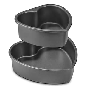 Forma de bolo HONGBAKE antiaderente em forma de coração de 20 cm e 15 cm de aço carbono