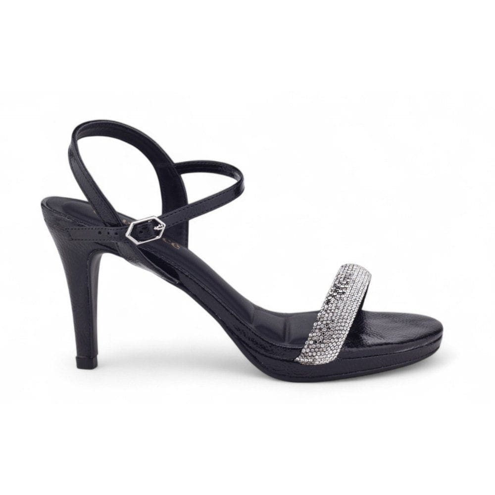 Sandália Feminina Bebecê T7119 Salto Fino Tira Strass